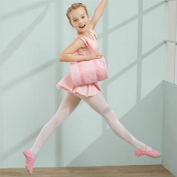 Pink Ballet Bag Embroidered Pink Dots Ballet Bag for Little Girls Cute - Picture 3 of 12